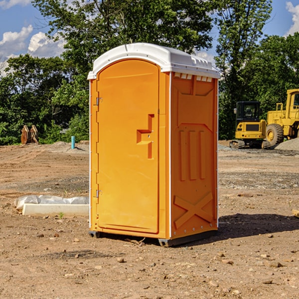 how often are the porta potties cleaned and serviced during a rental period in Imbler